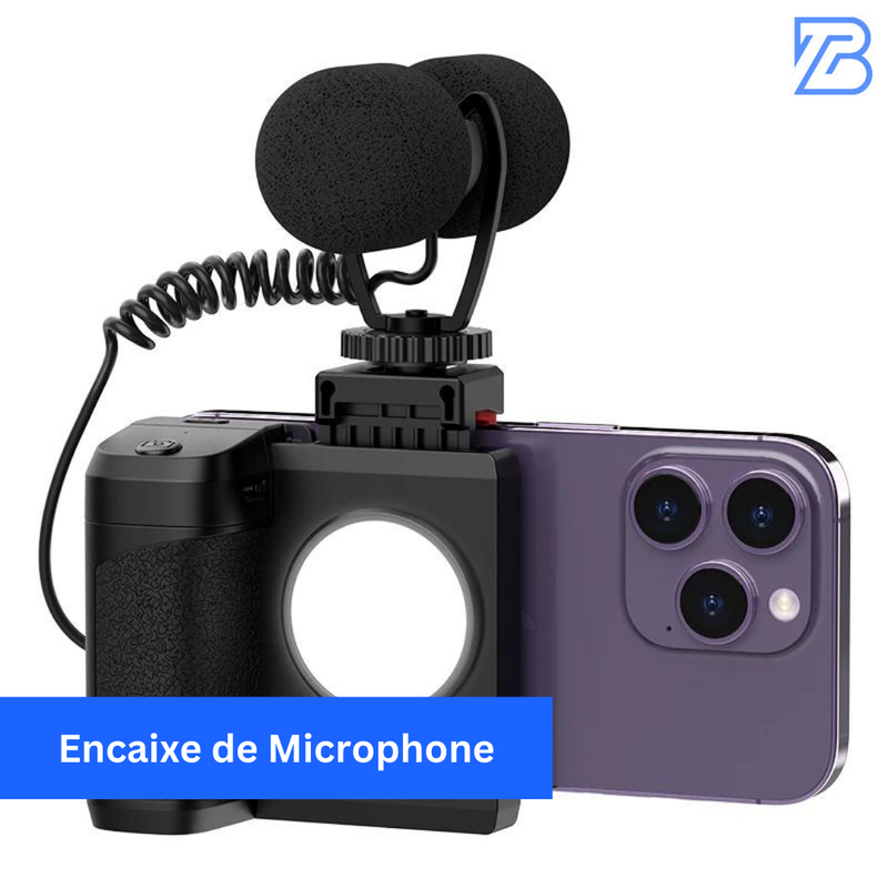 Suporte de mão com Luz adicional + Controle Bluetooth