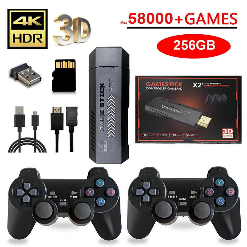 Video Game RETRO Plus 256G - 50000 Game - Controle Wireless